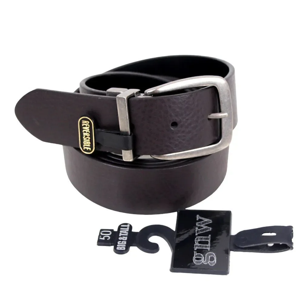 NWT GNW BLACK BROWN REAL LEATHER 1 3/8